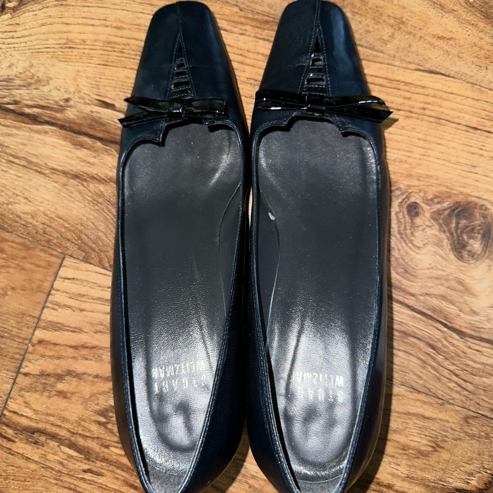 Stuart Weitzman Womens Shoe Sz 6 Medium Heel Slingback Shoes Black VTG